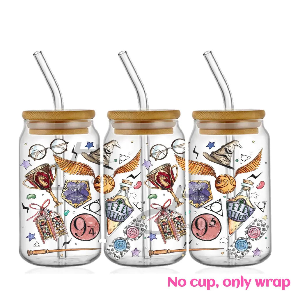 Fantasy Wizard World UV DTF 16oz Cup Wrap - Image 5