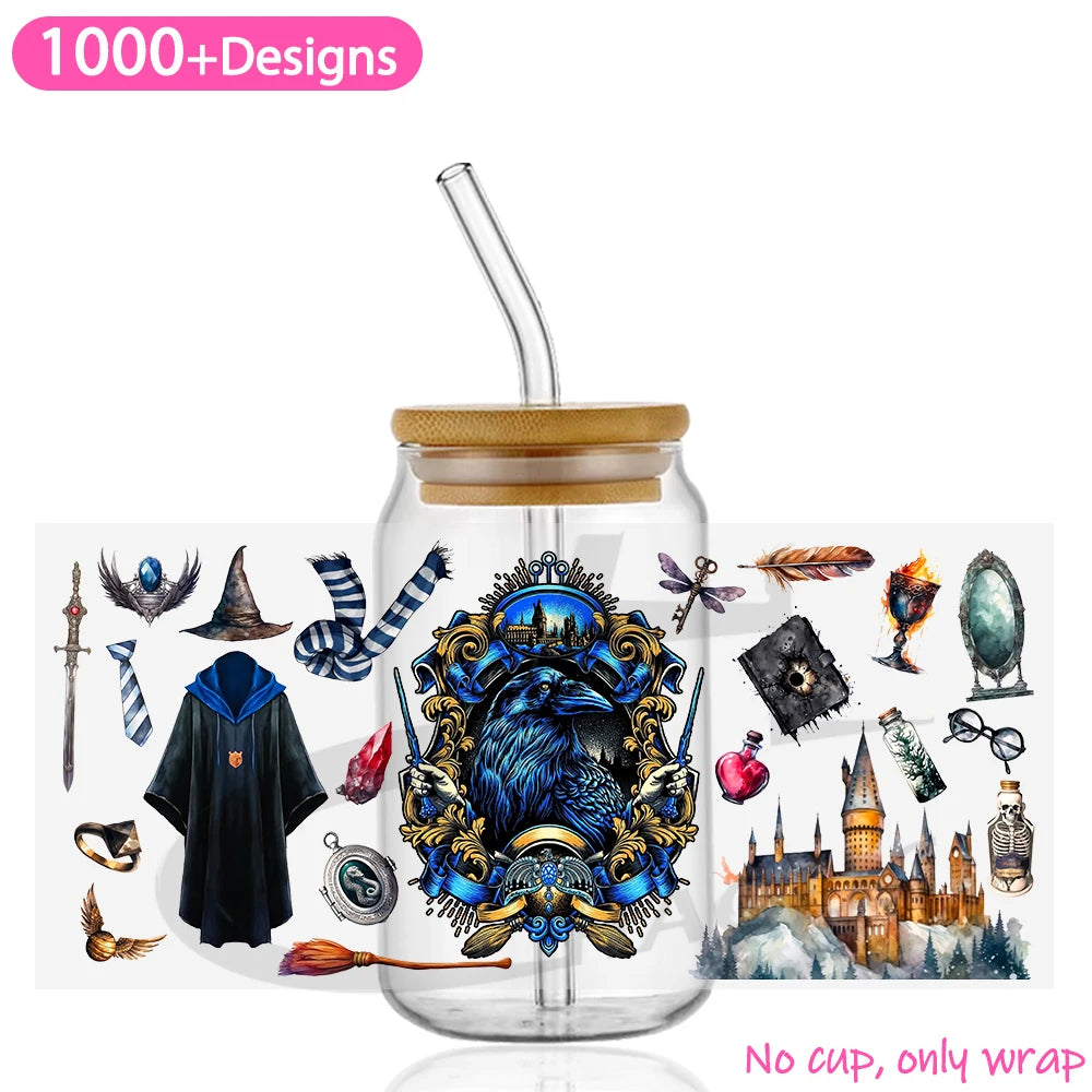 Fantasy Wizard World UV DTF 16oz Cup Wrap - Image 11