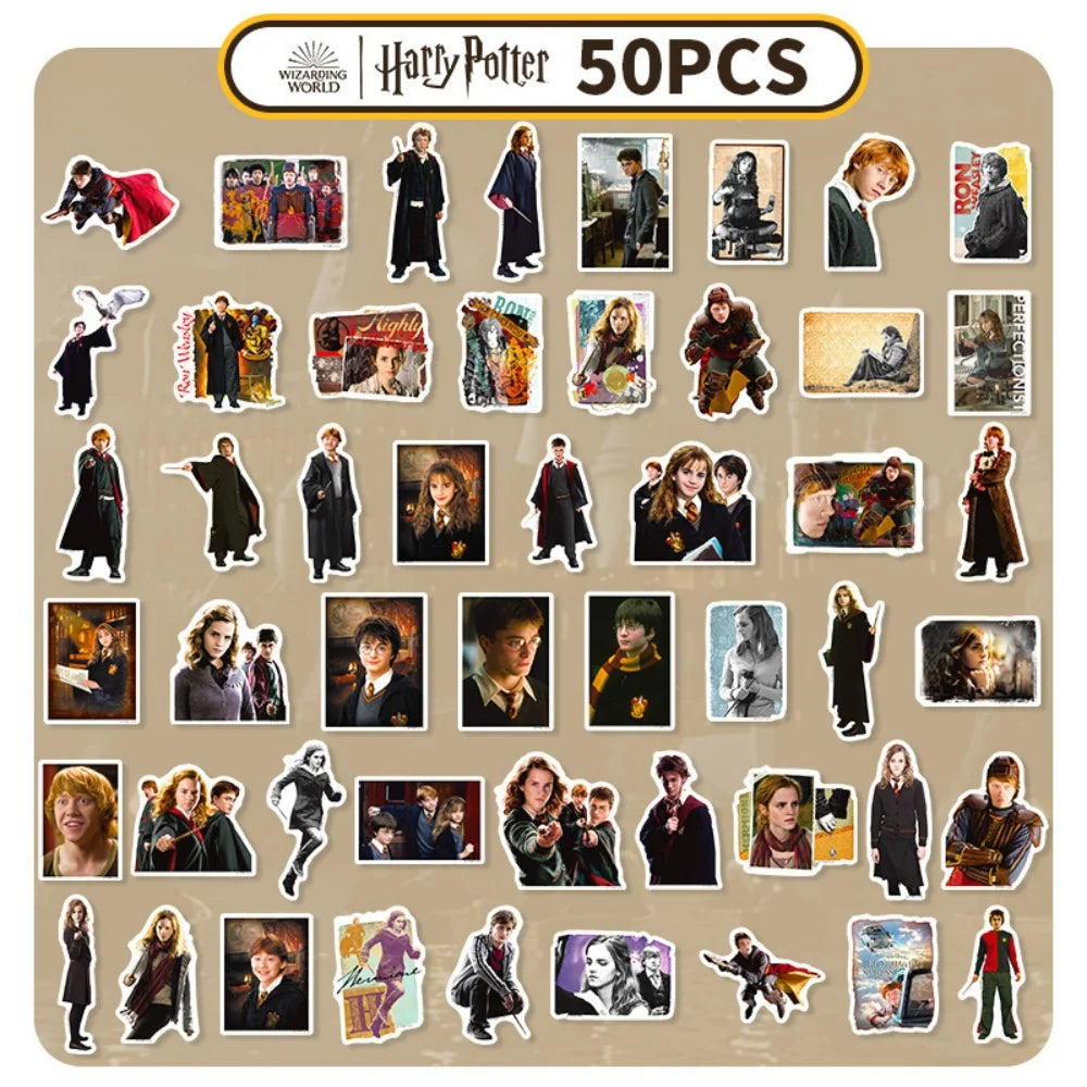 50Pcs Harry Potter Waterproof Stickers β Q Version Cartoon - Image 11