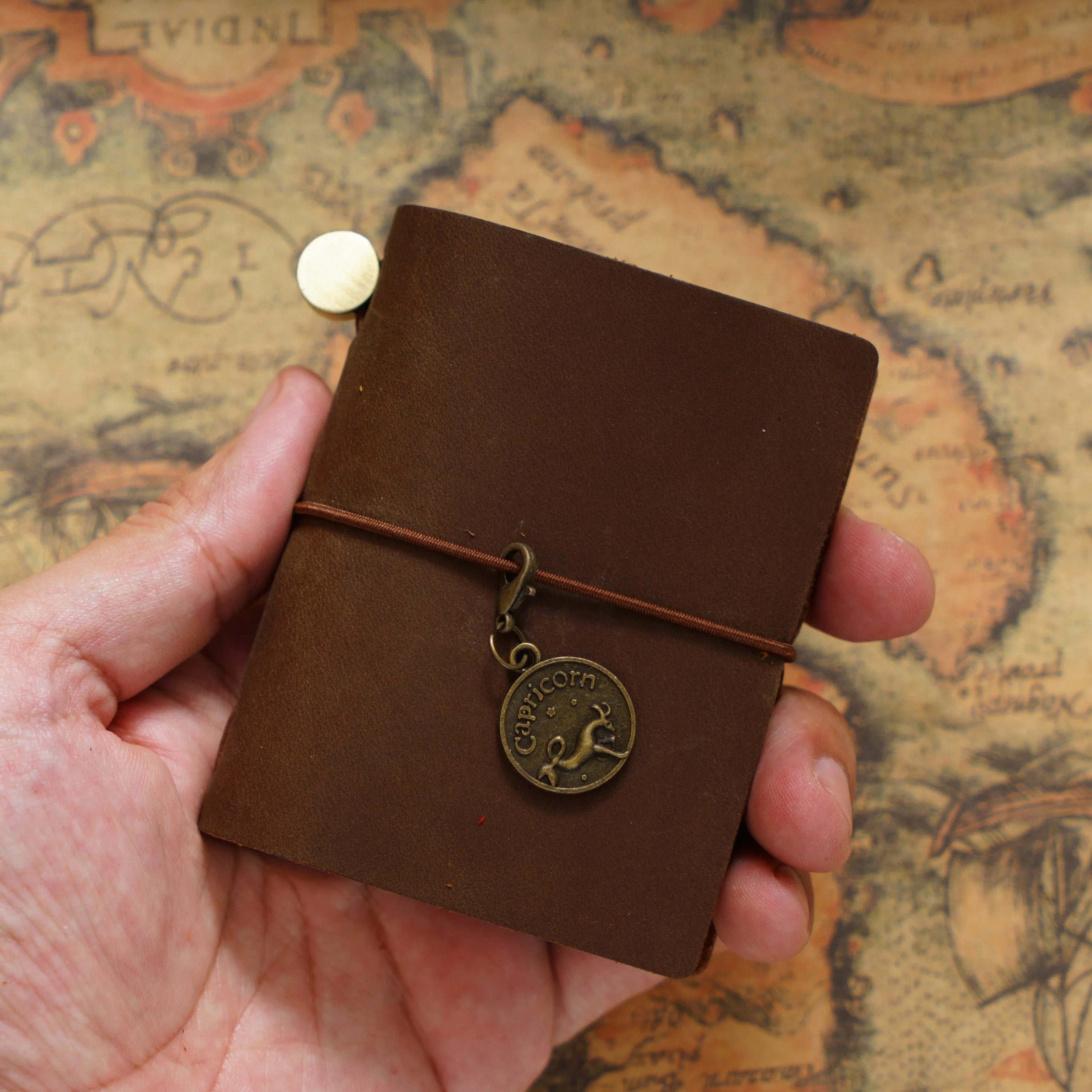 Genuine Leather Mini Travel Notebook - Image 4