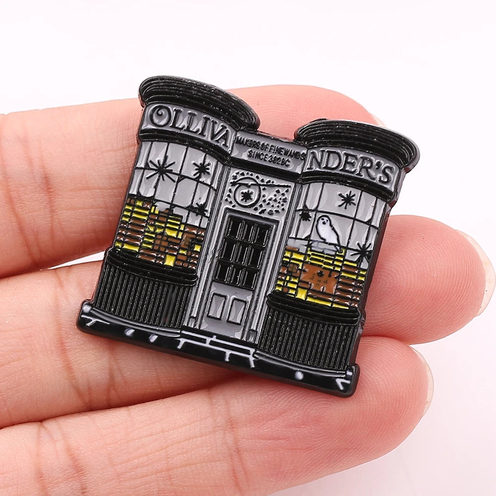 Ollivanders Wand Shop Enamel Pin - Image 2