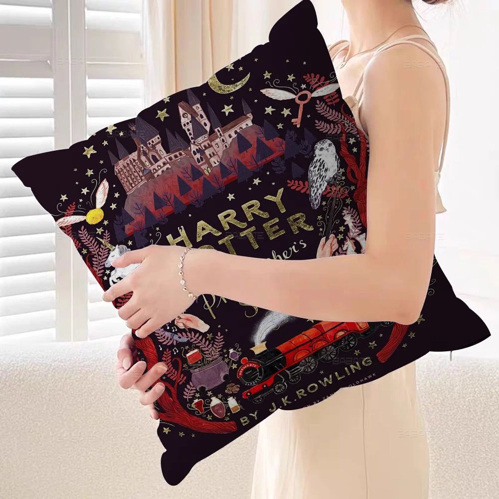 Harry Potter Wand & Landscape Pillow Cover - Image 15