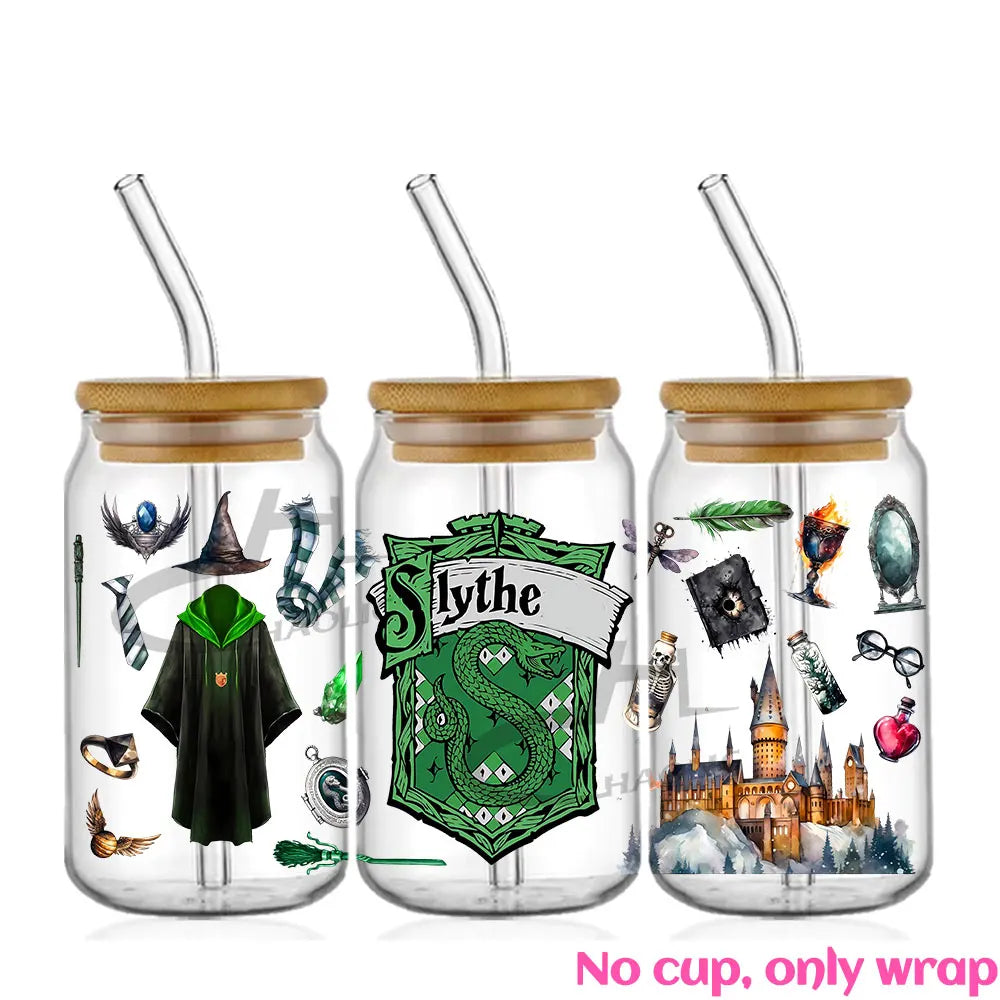 Fantasy Wizard World UV DTF 16oz Cup Wrap - Image 7