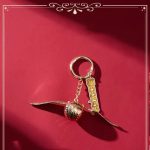 Harry Potter Series Golden Snitch & Hedwig Pendant Keychain