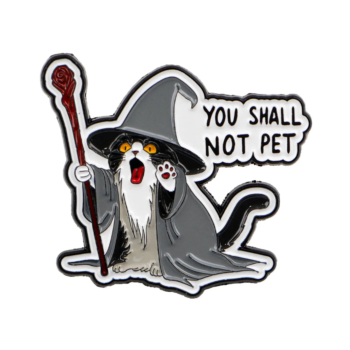 Cute Wizard Cat Enamel Pin โ Funny Witch Badge - Image 6