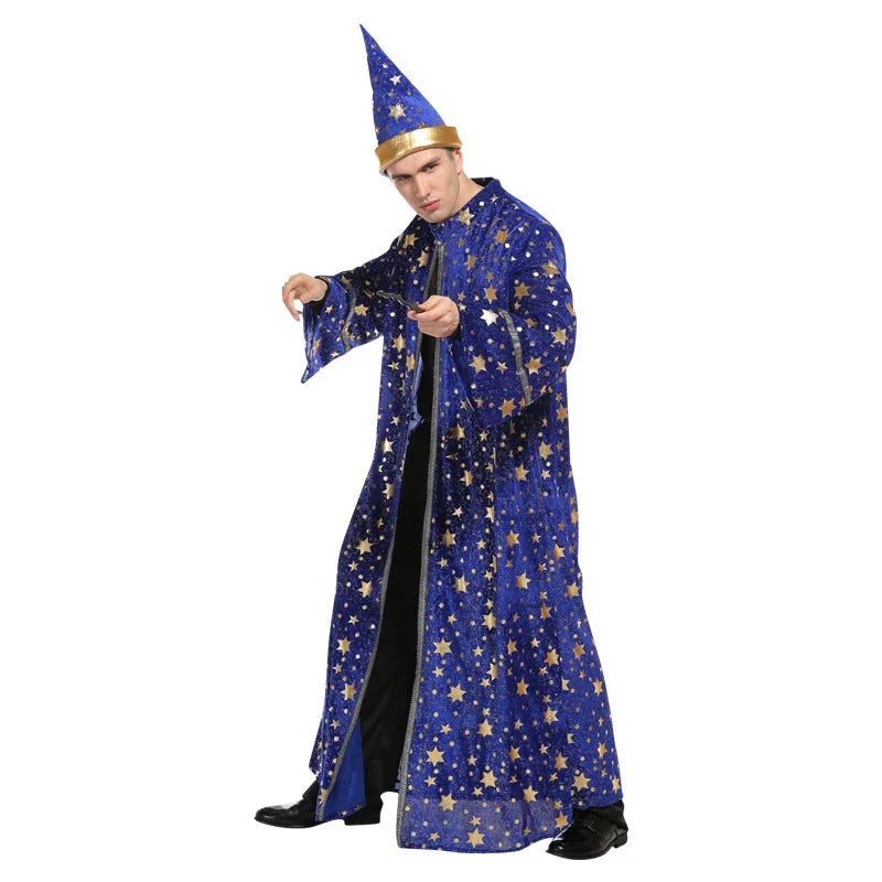 Men’s Blue Wizard Costume - Image 3