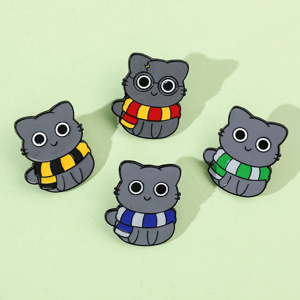 Cat Magic School Enamel Pin - Image 4
