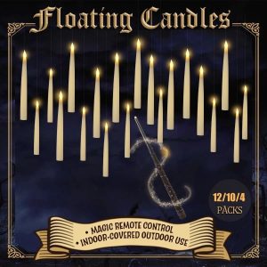Floating LED Candles with Magic Wand