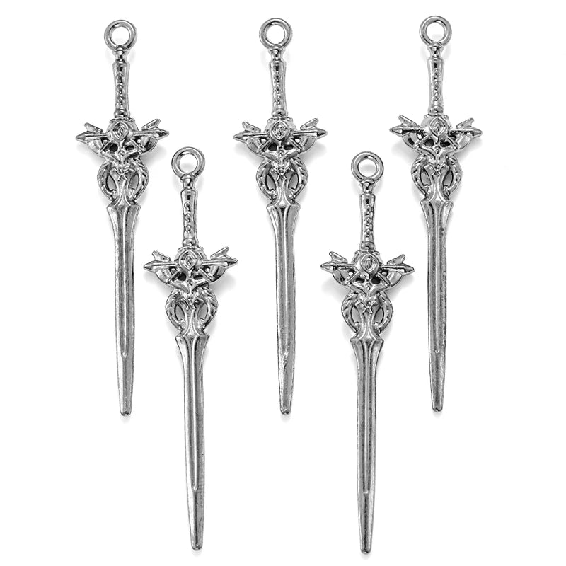 10PCS Mixed Alloy Weapon Charms - Image 5