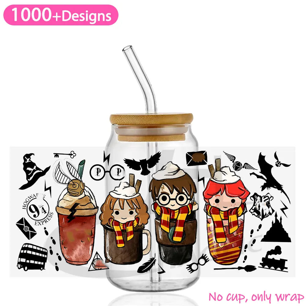 Fantasy Wizard World UV DTF 16oz Cup Wrap - Image 25