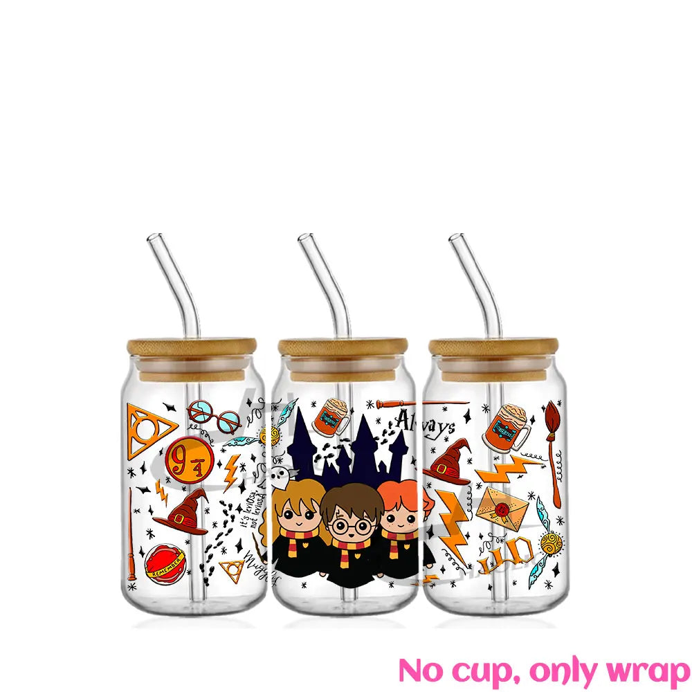 Fantasy Wizard World UV DTF 16oz Cup Wrap - Image 2