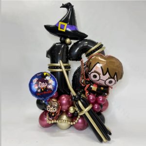 63Pcs Harry Potter Magic Broom Balloon Column Set