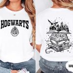 Fantasy Wizard Castle and Book Graphic Tee
