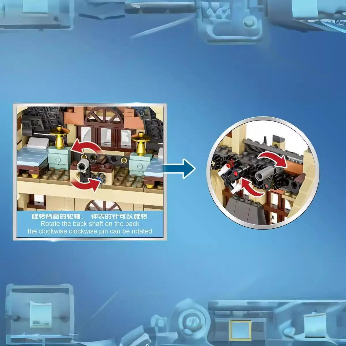 1305PCS MOC Magic Bell Tower Courtyard - Image 3