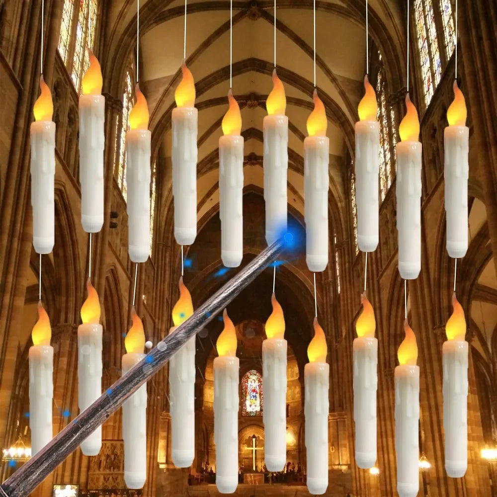 Floating LED Candles with Magic Wand Remote - Image 6