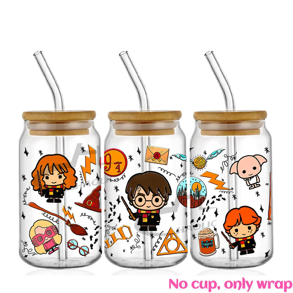 Fantasy Wizard World UV DTF 16oz Cup Wrap - Image 3