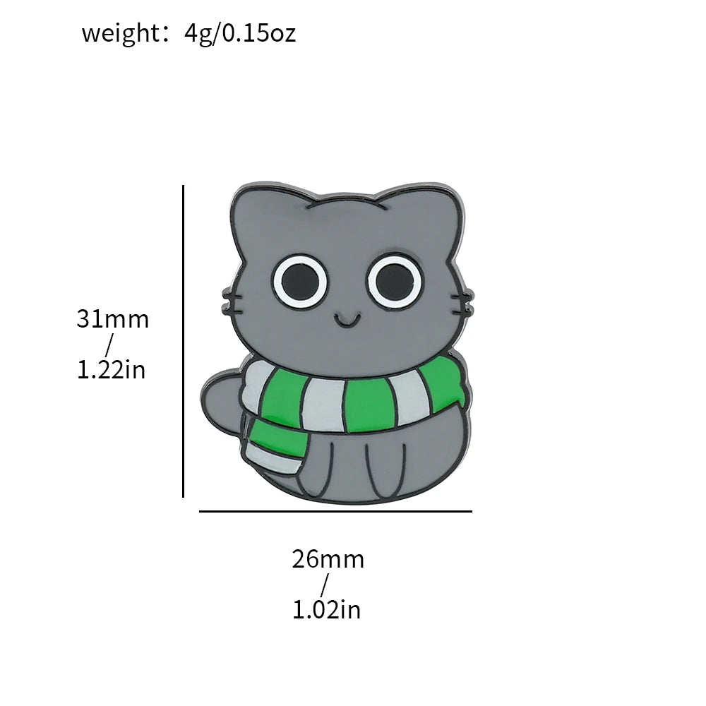 Cat Magic School Enamel Pin - Image 2